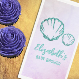 Servilleta De Papel Servilletas para baby shower de conchas marinas