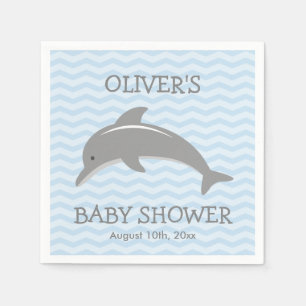 Servilleta De Papel Servilletas para baby shower de delfín lindo y che