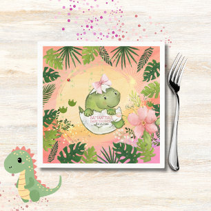 Servilleta De Papel Servilletas para Baby Shower de Dinosauriom con Té