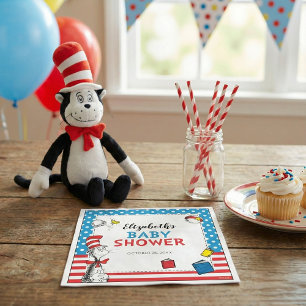 Servilleta De Papel Servilletas para Baby Shower de Dr. Seuss - El Gat