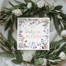 Servilletas para Baby Shower de Flor Silvestre