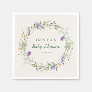 Servilleta De Papel Servilletas para baby shower de flores silvestres