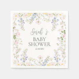 Servilleta De Papel Servilletas para Baby Shower de flores silvestres 