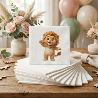 Servilleta De Papel Servilletas para Baby Shower de León Bebé Adorable