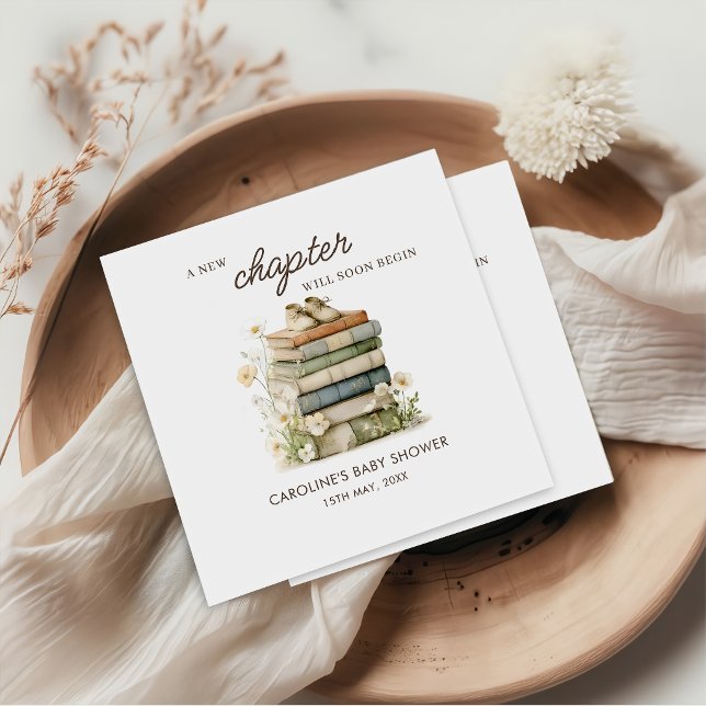 Servilleta De Papel Servilletas para Baby Shower de Libros Un Nuevo Ca (Subido por el creador)