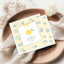 Servilleta De Papel Servilletas para Baby Shower de Limón Dibujadas a 
