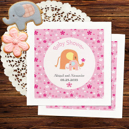 Servilleta De Papel Servilletas para Baby Shower de Mamá y Elefante Ro