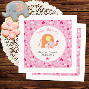 Servilleta De Papel Servilletas para Baby Shower de Mamá y Elefante Ro