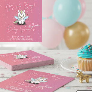 Servilleta De Papel Servilletas para Baby Shower de Niño Unicornio Mág