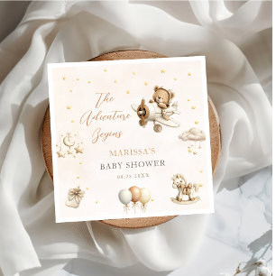 Servilleta De Papel Servilletas para Baby Shower de osito de peluche e