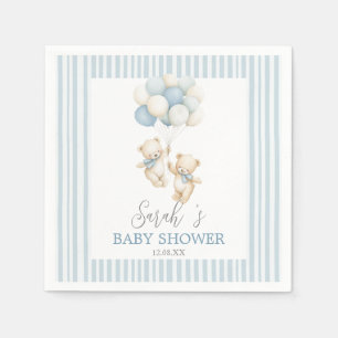 Servilleta De Papel Servilletas para Baby Shower de Ositos Gemelos de
