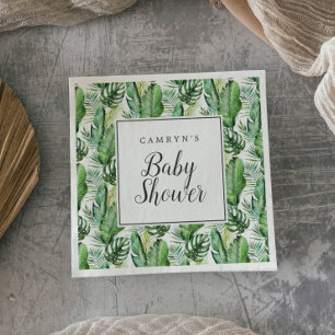 Servilleta De Papel Servilletas para Baby Shower de Palma Tropical Sal