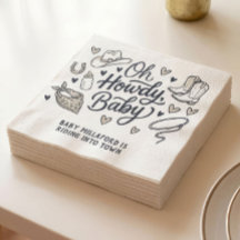 Servilletas para Baby Shower de Vaquero Bebé | Occ