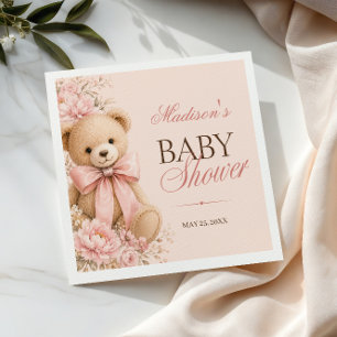 Servilleta De Papel Servilletas para Baby Shower del Oso de Peluche Ro