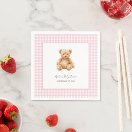 Servilleta De Papel Servilletas para Baby Shower del Oso Teddy Clásico