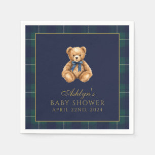 Servilleta De Papel Servilletas para Baby Shower del Oso Teddy Vintage