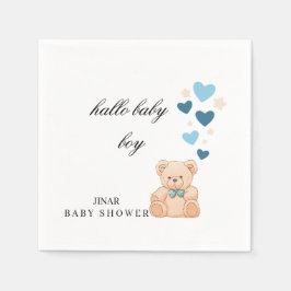 Servilleta De Papel Servilletas para Baby Shower – Diseño de Oso Teddy