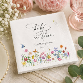 Servilleta De Papel Servilletas para Baby Shower Floral Baby in Bloom