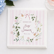 Servilletas para Baby Shower Florales Caprichosas
