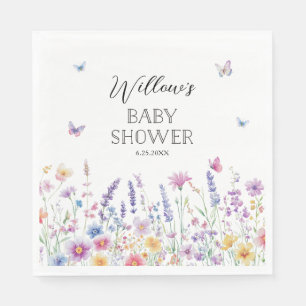 Servilleta De Papel Servilletas para Baby Shower Jardín de Mariposas