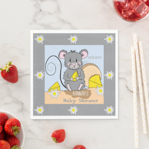 Servilleta De Papel Servilletas para Baby Shower Little Cartoon Mouse 