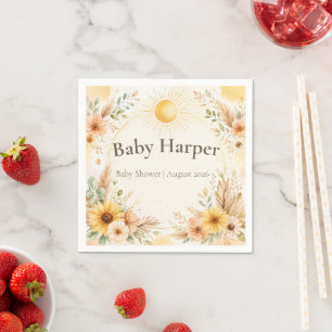 Servilleta De Papel Servilletas para baby shower Little Ray of Sunshin
