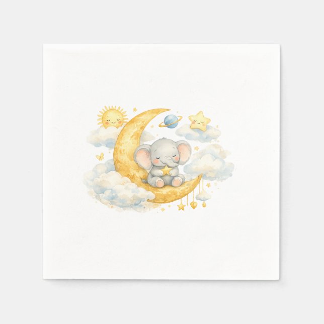 Servilleta De Papel Servilletas para Baby Shower 'Over the Moon' (Anverso)