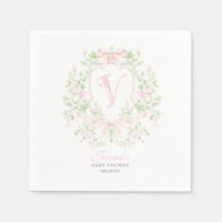 Servilletas para Baby Shower Preppy Crest
