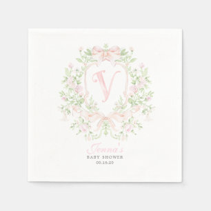 Servilleta De Papel Servilletas para Baby Shower Preppy Crest