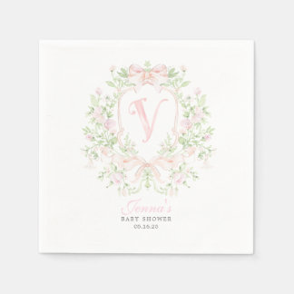 Servilleta De Papel Servilletas para Baby Shower Preppy Crest