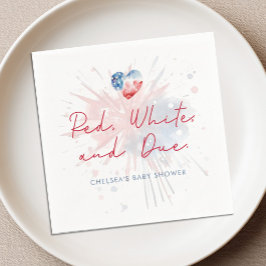 Servilleta De Papel Servilletas para Baby Shower Rojo Blanco y Debidas