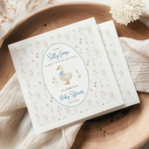 Servilleta De Papel Servilletas para Baby Shower Silly Goose Floral Bl