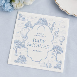 Servilleta De Papel Servilletas para Baby Shower Toile De Jouy Safari 