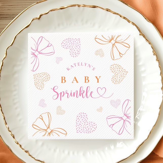 Servilleta De Papel Servilletas para Baby Sprinkle con Lazo (Subido por el creador)