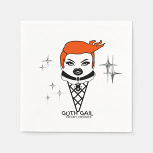 Servilleta De Papel servilletas para bebida Creamy Dreamies Goth Gail