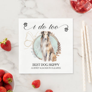 Servilleta De Papel Servilletas para Boda de Perro Borzoi con Foto