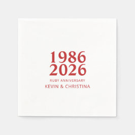 Servilleta De Papel Servilletas para cóctel del 40º aniversario