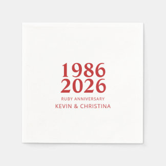 Servilleta De Papel Servilletas para cóctel del 40º aniversario