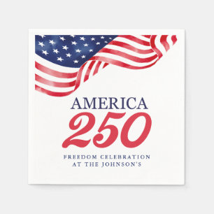 Servilleta De Papel Servilletas para cóctel patrióticas America 250   
