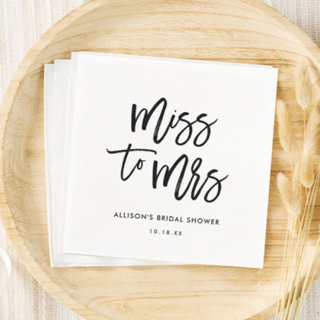Servilleta De Papel Servilletas para Despedida de Soltera De Miss a Mr (Subido por el creador)