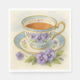 Servilleta De Papel Servilletas para el té de la tarde | Taza de té de