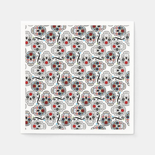Servilleta De Papel Servilletas para Fiesta de Calaveras de Azúcar Día (Anverso)