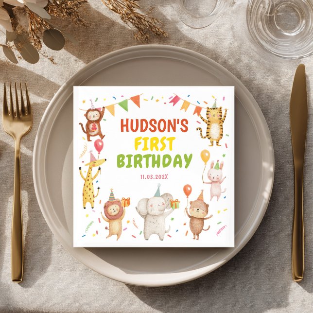 Servilleta De Papel Servilletas para Fiesta de Cumpleaños de Animales  (Subido por el creador)