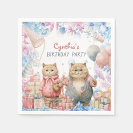 Servilleta De Papel Servilletas para fiesta de cumpleaños de gato