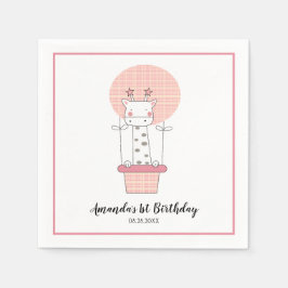 Servilleta De Papel Servilletas para fiesta de cumpleaños de niña de 1