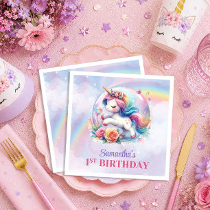 Servilleta De Papel Servilletas para Fiesta de Cumpleaños de Niña Día