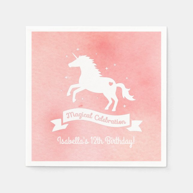 Servilleta De Papel Servilletas para fiesta de cumpleaños de niñas Fan (Anverso)