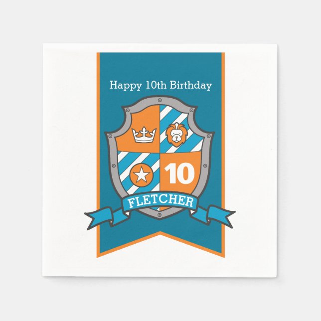 Servilleta De Papel Servilletas para fiesta de cumpleaños de niños de  (Anverso)