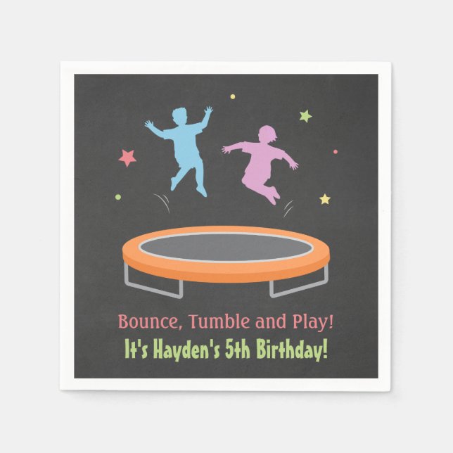 Servilleta De Papel Servilletas para fiesta de cumpleaños de niños en  (Anverso)