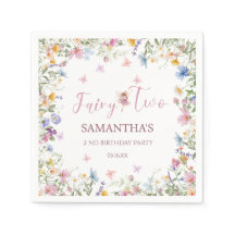 Servilletas para fiesta de cumpleaños número 2 del